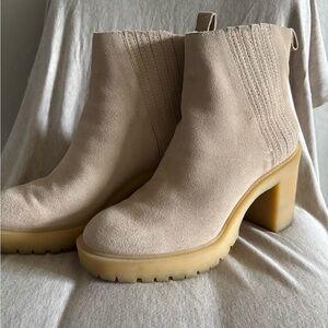 Dolce Vita Cream Heeled Boots